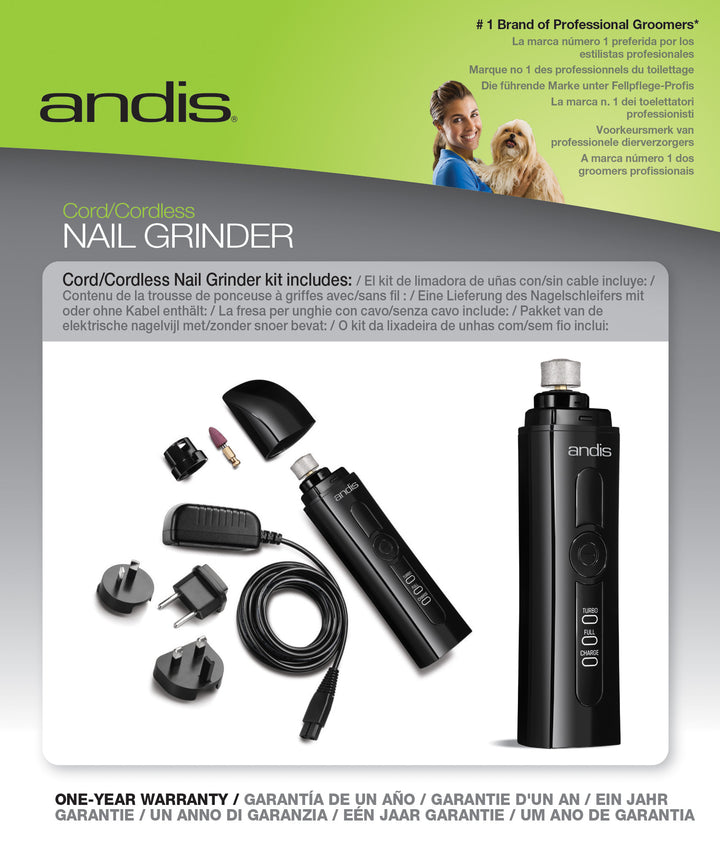 Andis – CNG-1 Nail Grinder – Cordless 2-Speed kit includes.