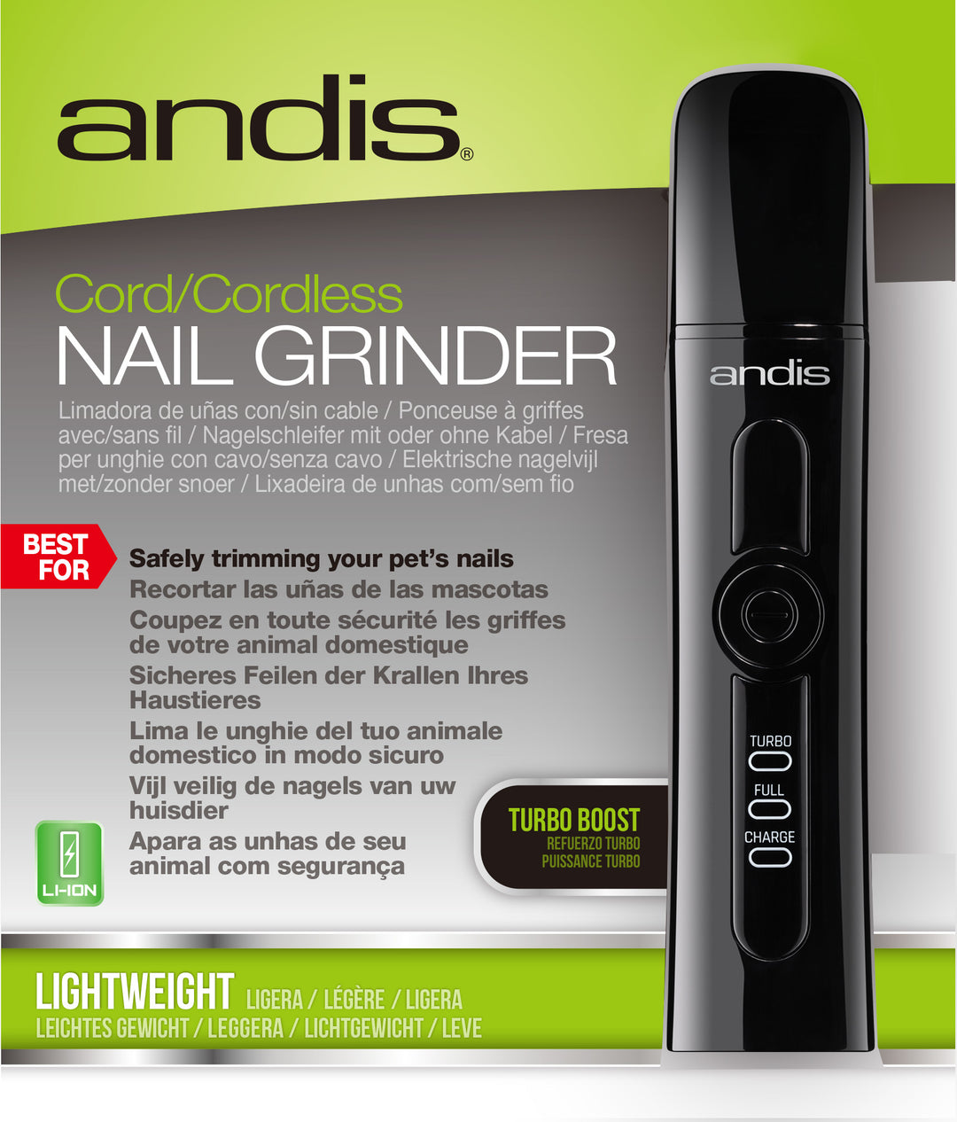 Andis – CNG-1 Nail Grinder – Cordless 2-Speed Information pamphlet 