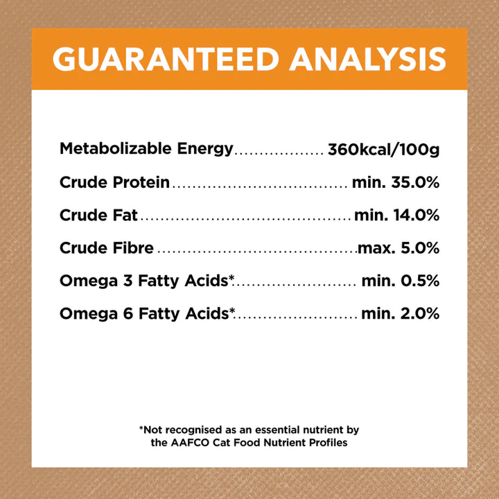 Guaranteed Analysis for Ivory Coat Grain-Free Chicken Adult Cat Food