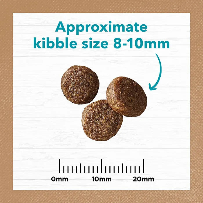 Size Chart for Ivory Coat Adult Cat Food Kibble