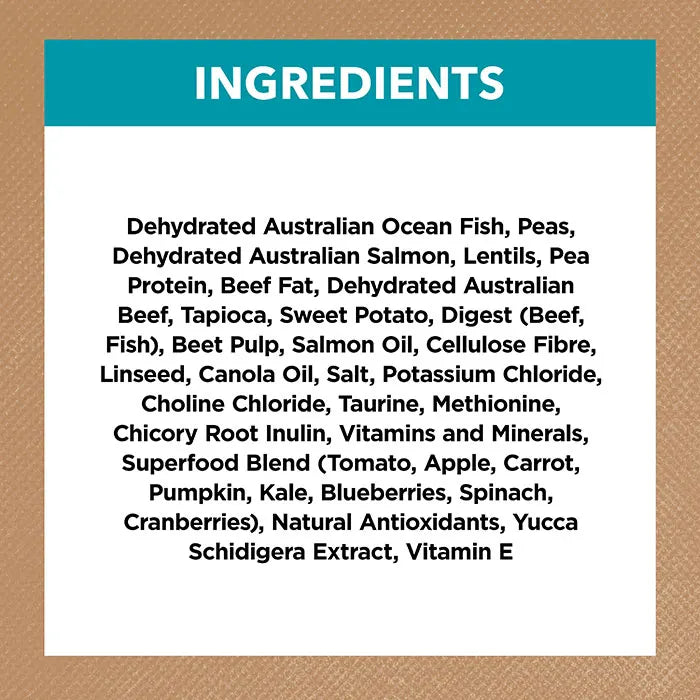 List of Ingredients in Ivory Coat Adult Cat Food with Ocean Fish & Salmon, Grain-free