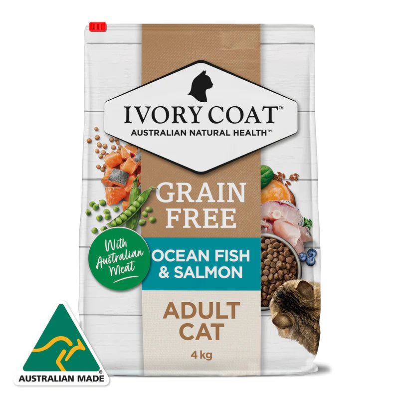 Ivory Coat Adult Cat Food - Ocean Fish & Salmon, 4kg Bag