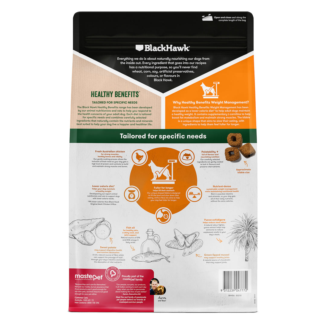 Black Hawk Healthy Benefits Weight Management Dog Food