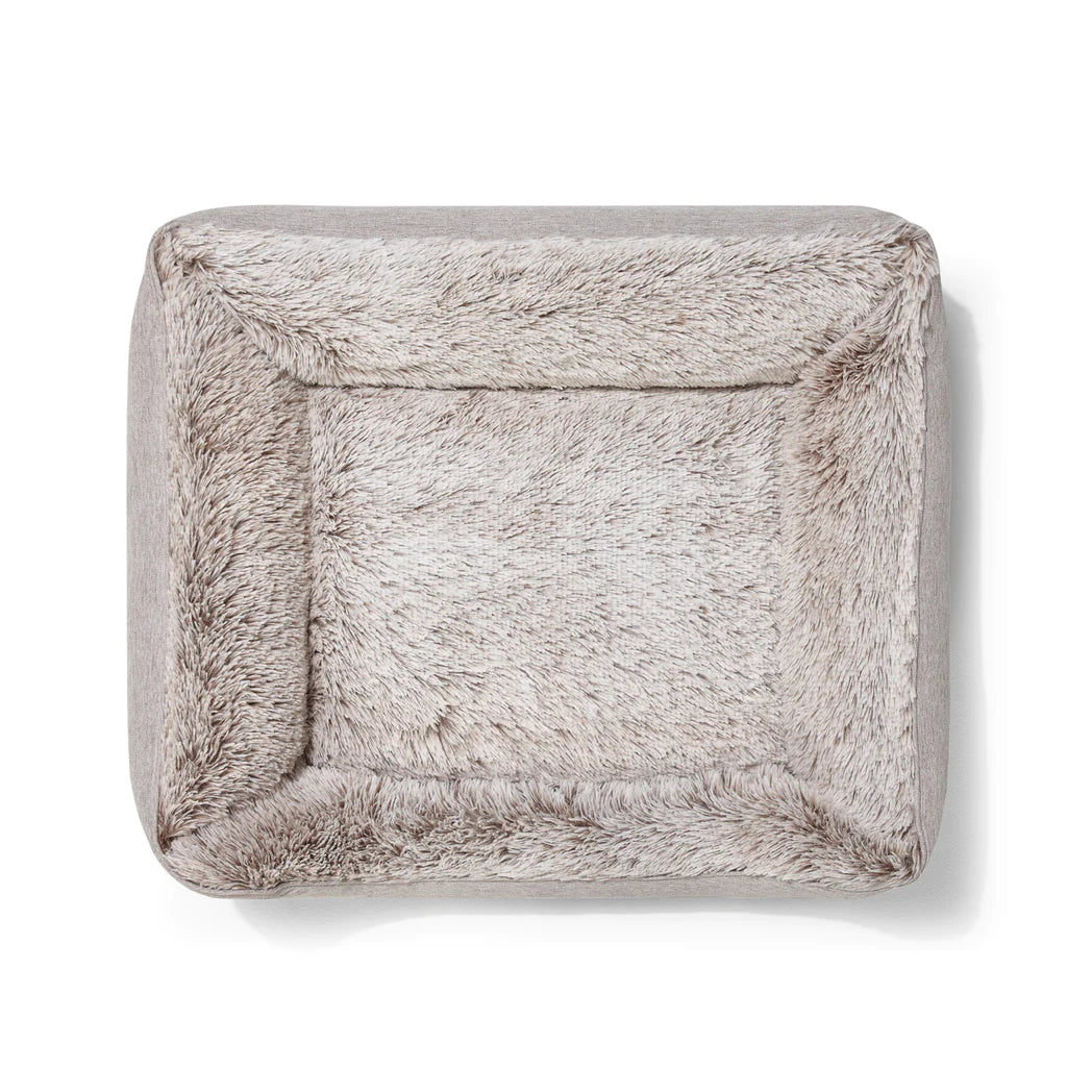 Overhead view of the Snooza Calming Deep Sleeper Dog Bed - Mink.