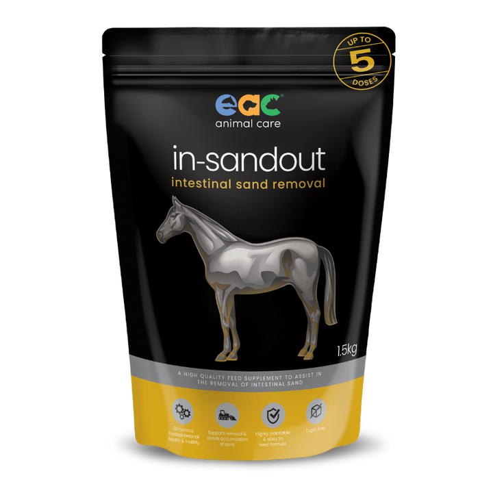 EAC In-SideOut Horse 1.5kg – Holistic digestive and immune health support for horses with prebiotics and probiotics, available at Animal Addicts Australia.