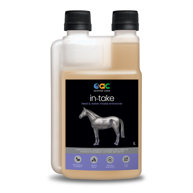 EAC In-Take 1L Stevia-Based Hydration Solution for Horses - Close-Up View