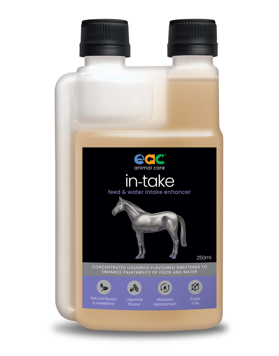 EAC In-Take 250ml Stevia-Based Hydration Solution for Horses - Close-Up View