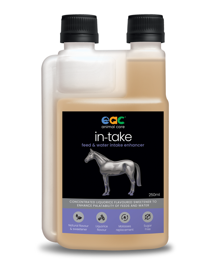 EAC In-Take 250ml Stevia-Based Hydration Solution for Horses - Close-Up View