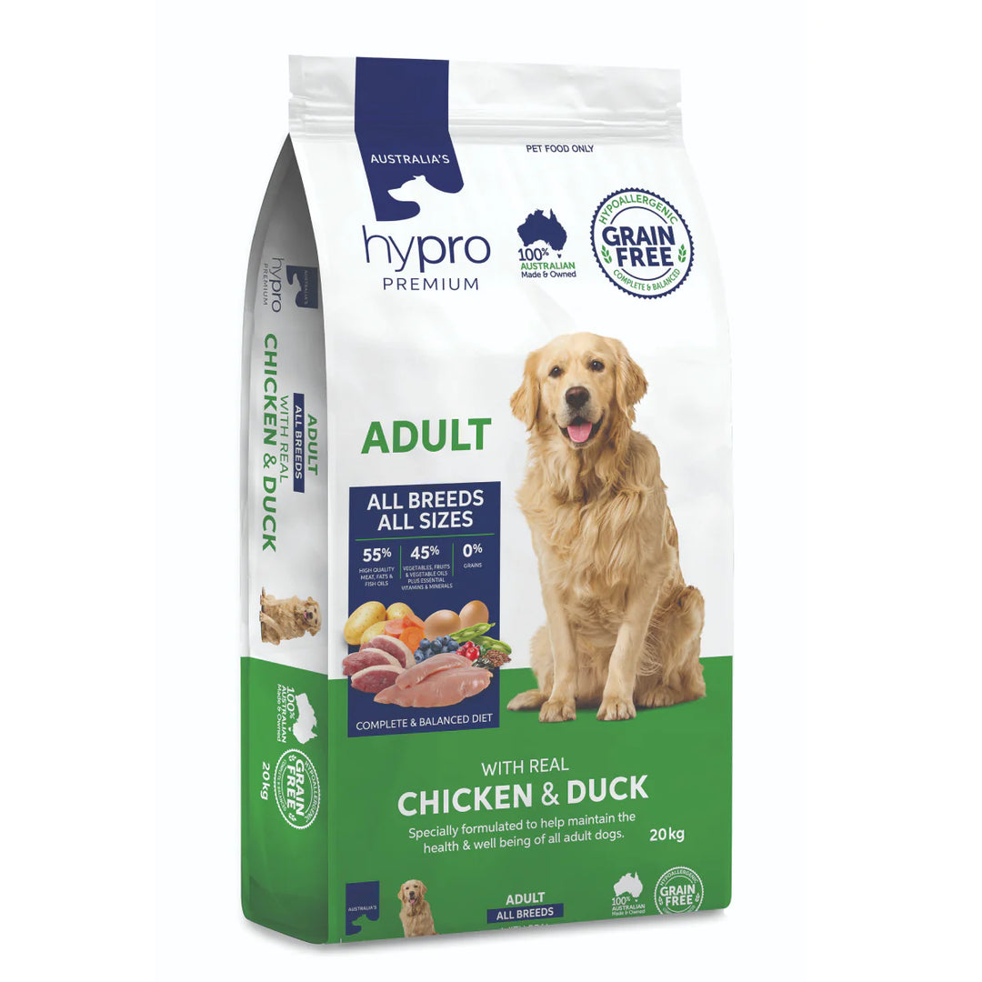 Hypro Premium Grain-Free Chicken & Duck Dog Food for Adult Dogs