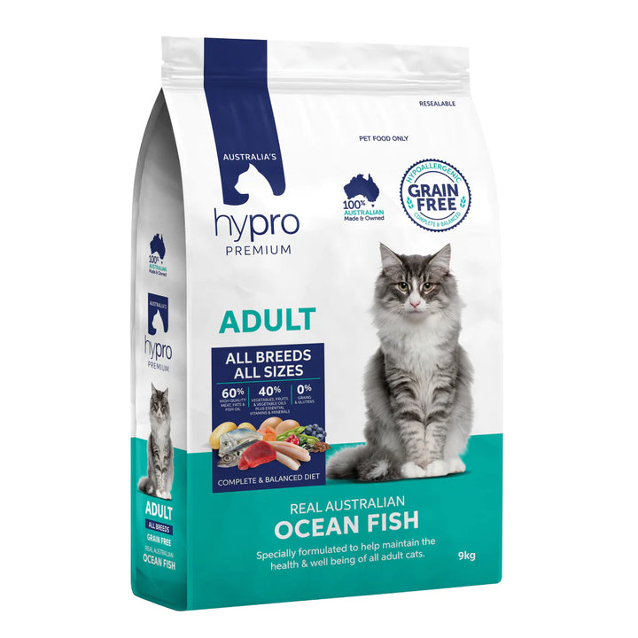 Hypro Premium Adult Cat Food - Grain Free Ocean Fish Packaging