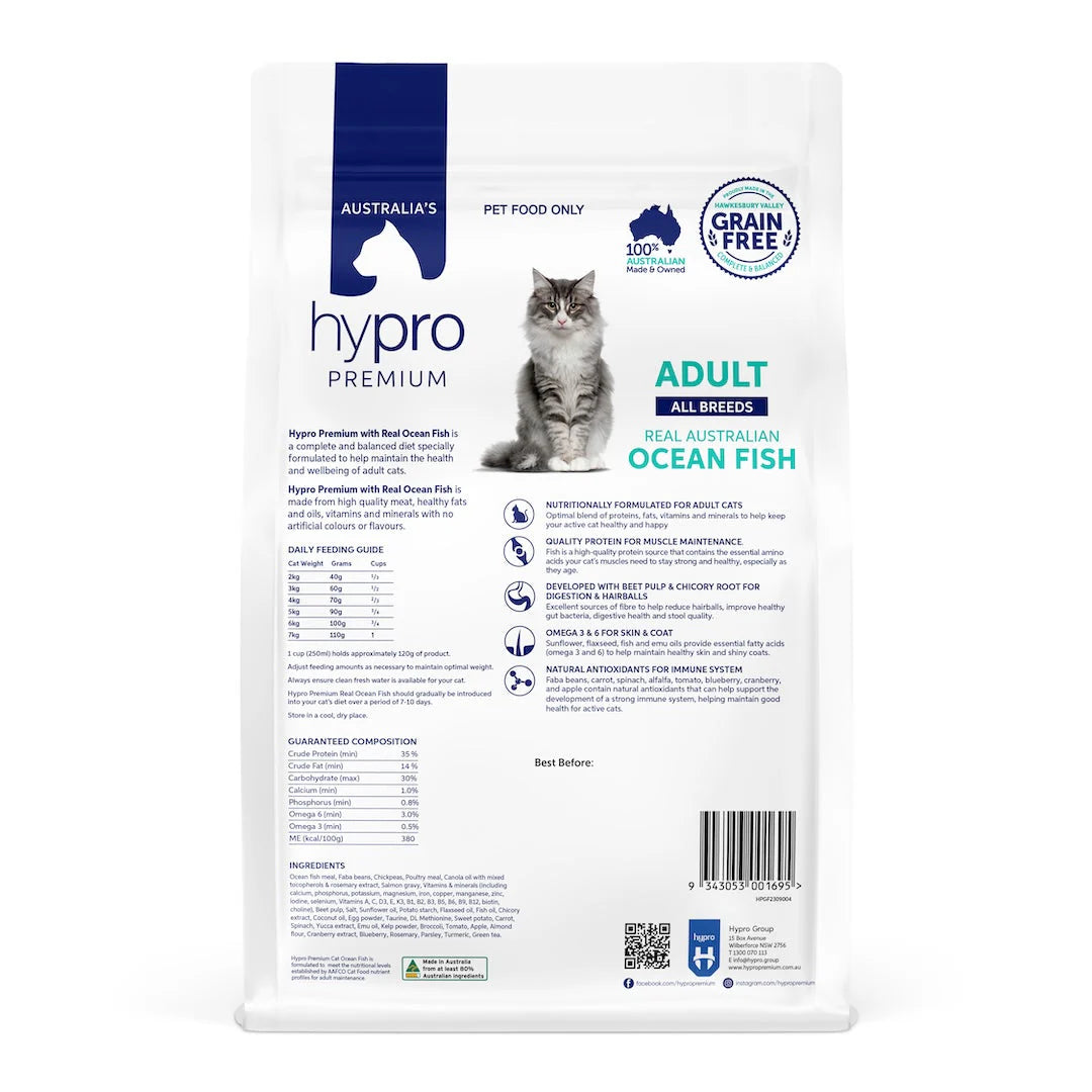 Nutritional benefits of Hypro Premium Adult Cat Food - Grain Free Ocean Fish