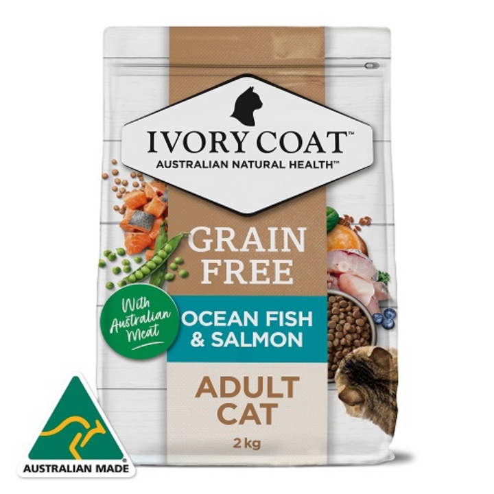  Ivory Coat Adult Cat Food - Ocean Fish & Salmon, 2kg Bag