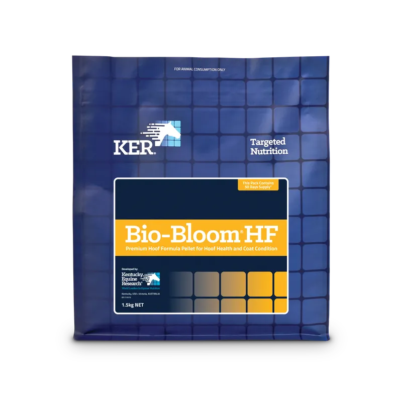 KER Bio Bloom HF 1.5kg – Hoof & Coat Conditioner for Horses – Premium Supplement with Essential Nutrients for Healthy Hooves and Shiny Coats.