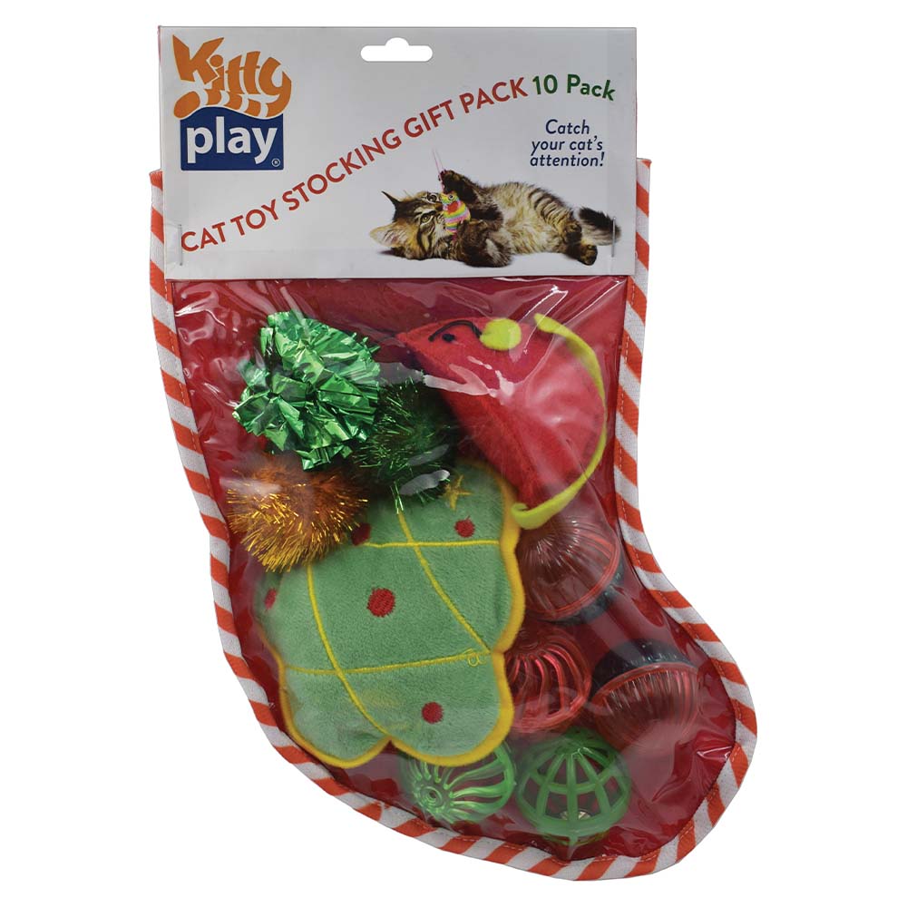 Kitty Play – Xmas – Cat Toy Stocking – 10 Pack