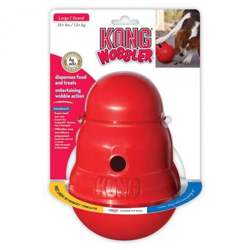 KONG Wobbler: Interactive Dog Toy for Mental Stimulation and Mealtime Fun