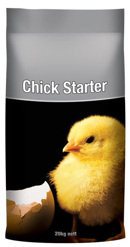 Bag of Laucke Chick Starter 20kg, premium feed for day-old chicks, promoting healthy growth with balanced nutrients.