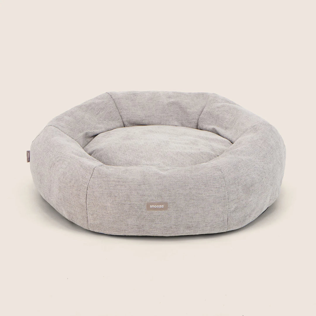 Side view of the Snooza Panelled Cuddler Dog Bed – Structured bolsters providing support and comfort.