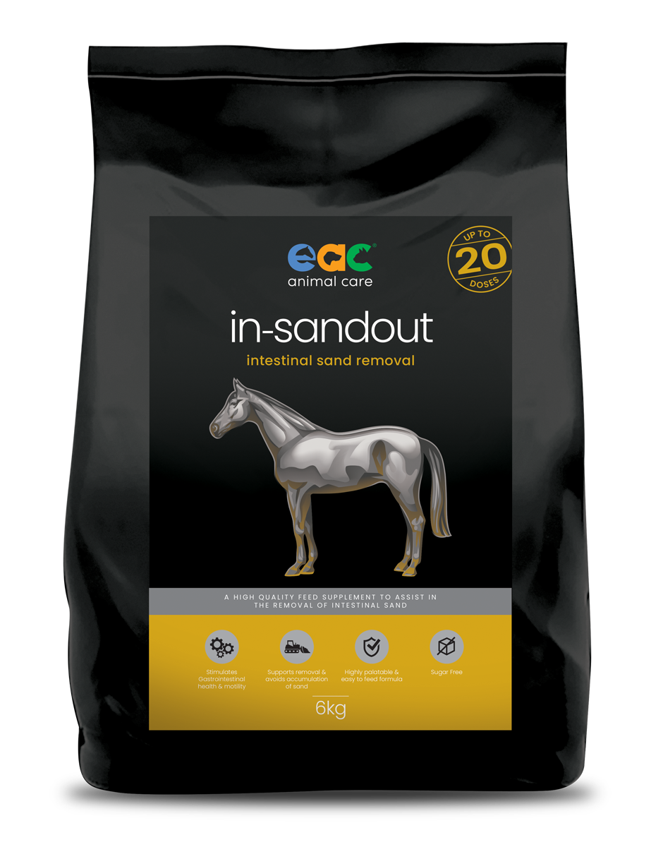 EAC In-SideOut Horse 6kg – Large-size holistic digestive and immune support supplement with prebiotics and probiotics for horses, enhancing gut health and reducing stress, available at Animal Addicts Australia.