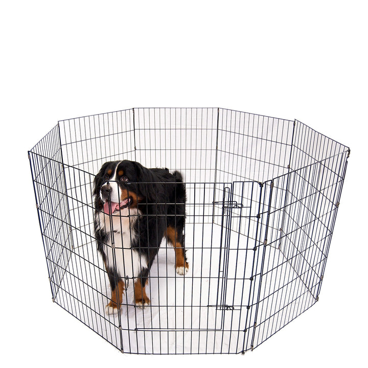 4Paws 8 Panel Pet Playpen - Spacious and Secure Setup