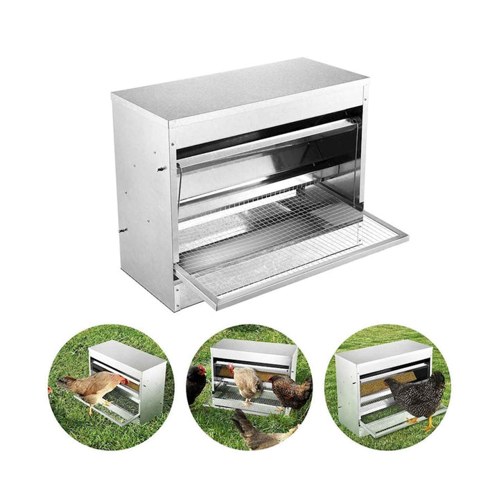 10kg Automatic Galvanised Chicken Feeder