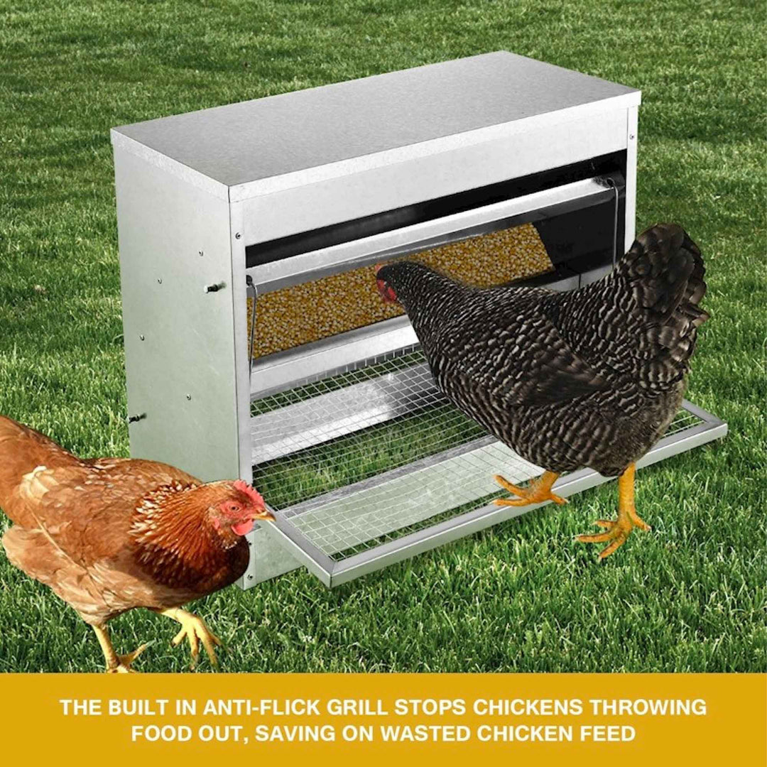 10kg Automatic Galvanised Chicken Feeder