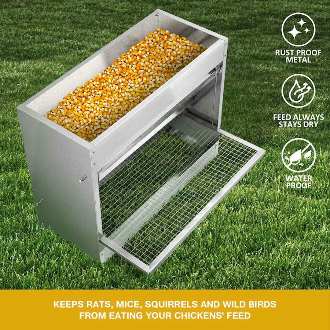 10kg Automatic Galvanised Chicken Feeder