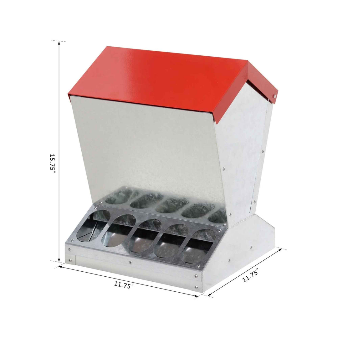 10kg Galvanised Automatic Chicken Feeder