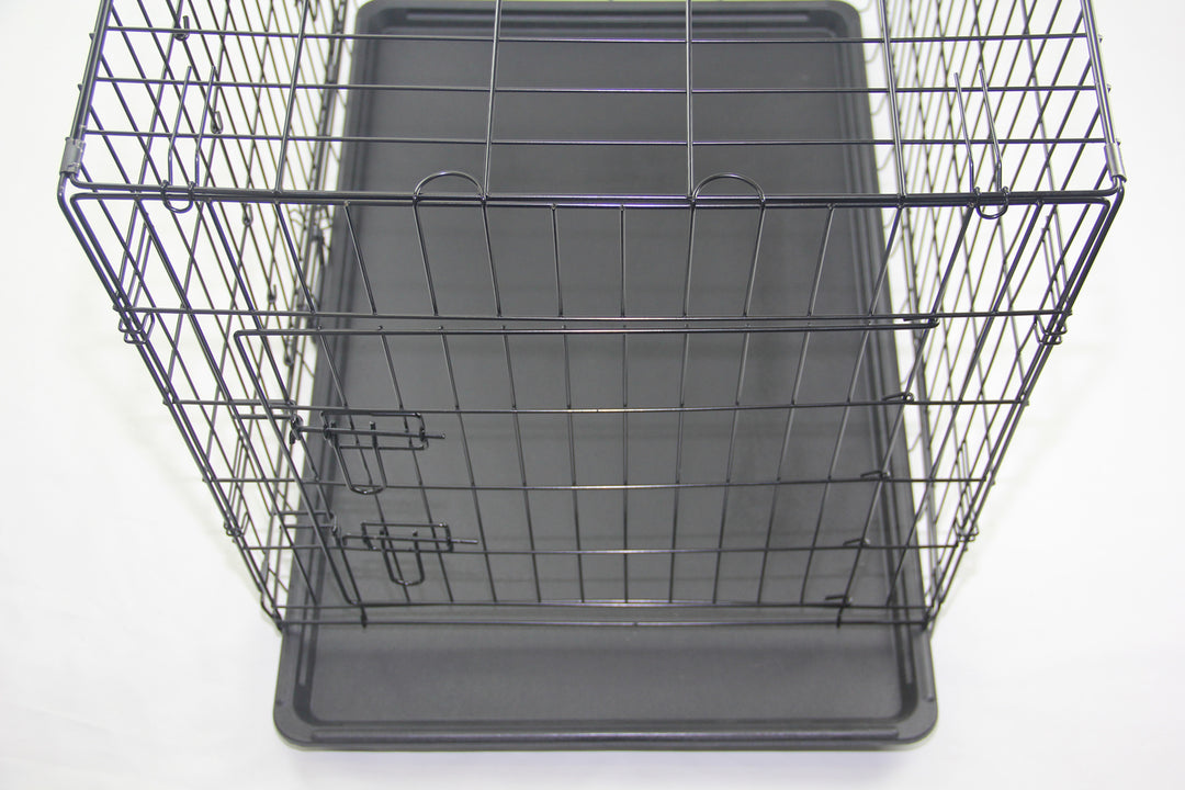 42" Portable Foldable Pet Crate with sliding tray