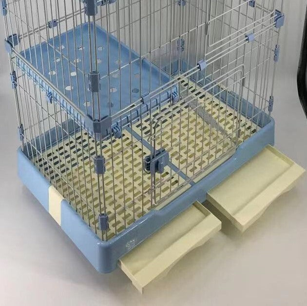 4 Level Cat Cage House with Litter Tray & Wheels