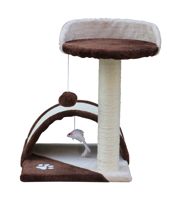 Cat Scratching Post Tree with Plush Covering & Sisal Sticks