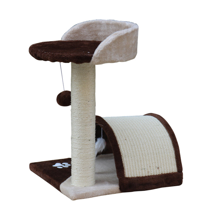 Cat Scratching Post Tree with Plush Covering & Sisal Sticks