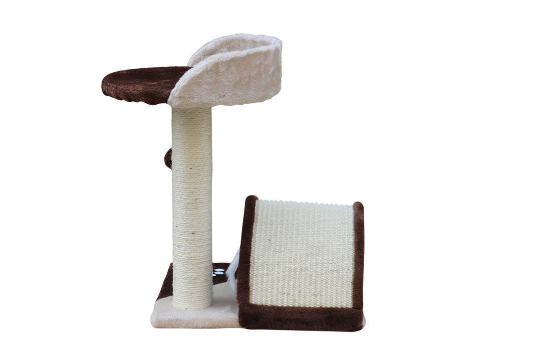 Cat Scratching Post Tree with Plush Covering & Sisal Sticks