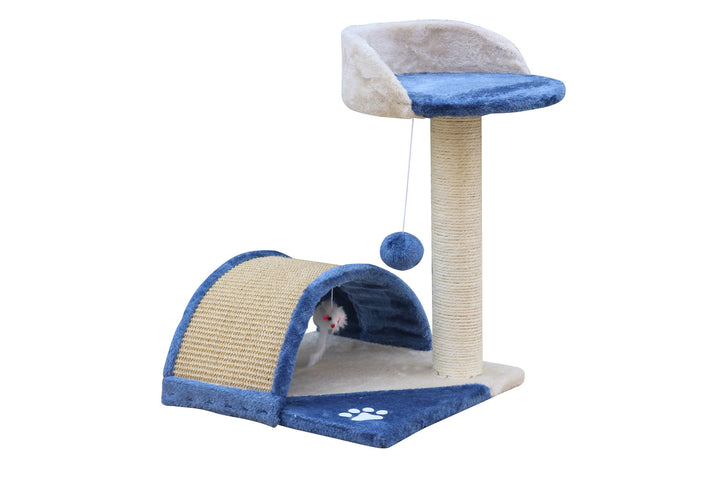 Cat Scratching Post Tree with Plush Covering & Sisal Sticks