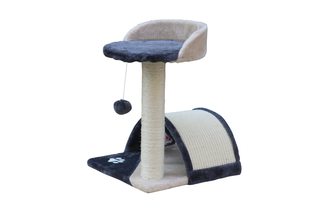 Cat Scratching Post Tree with Plush Covering & Sisal Sticks