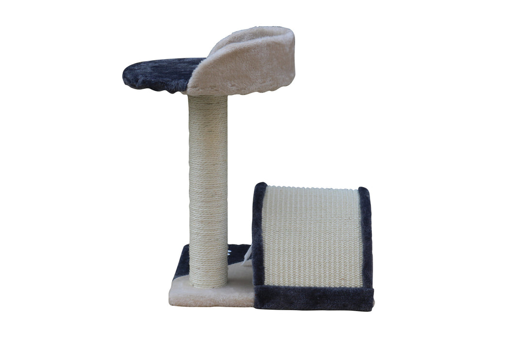 Cat Scratching Post Tree with Plush Covering & Sisal Sticks