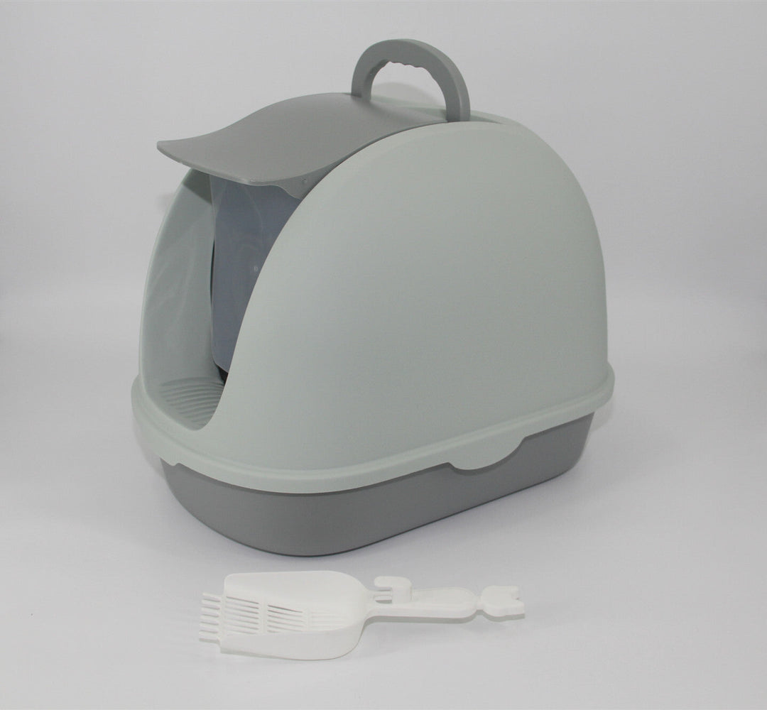 Portable Hooded Cat Litter Box