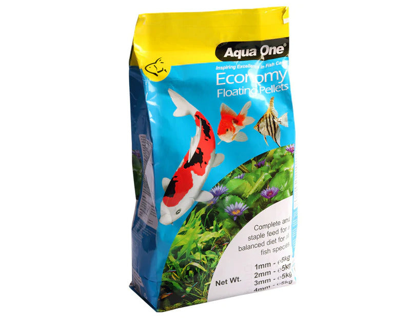 Aqua One Economy Pellets 1mm-4mm  (5kg)