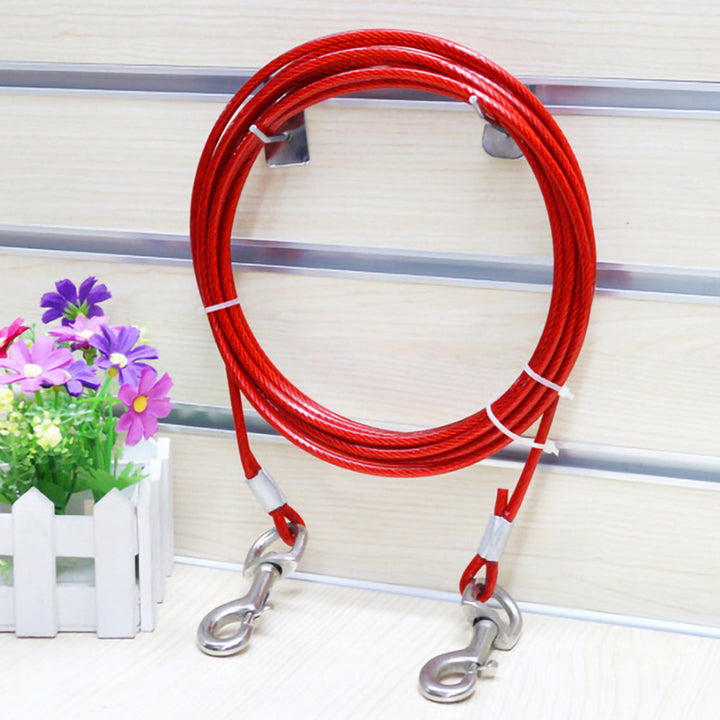 Image of Heavy Duty 5M Dog Tie Out Cable Leash - Rust-proof and tangle-free design