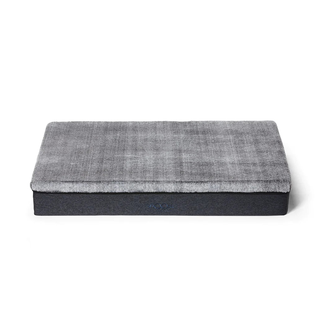 Detailed view of the stylish two-tone furnishing fabric base of the Snooza Big Dog Bed in Chinchilla, blending seamlessly with modern home decor.