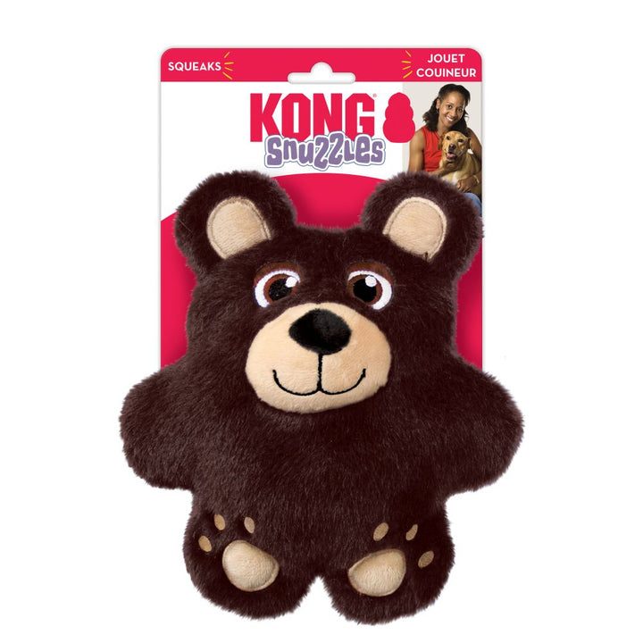 KONG Snuzzles Uber Plush Bear: The Ultimate Comfort Dog Toy with Full-Body Squeaker