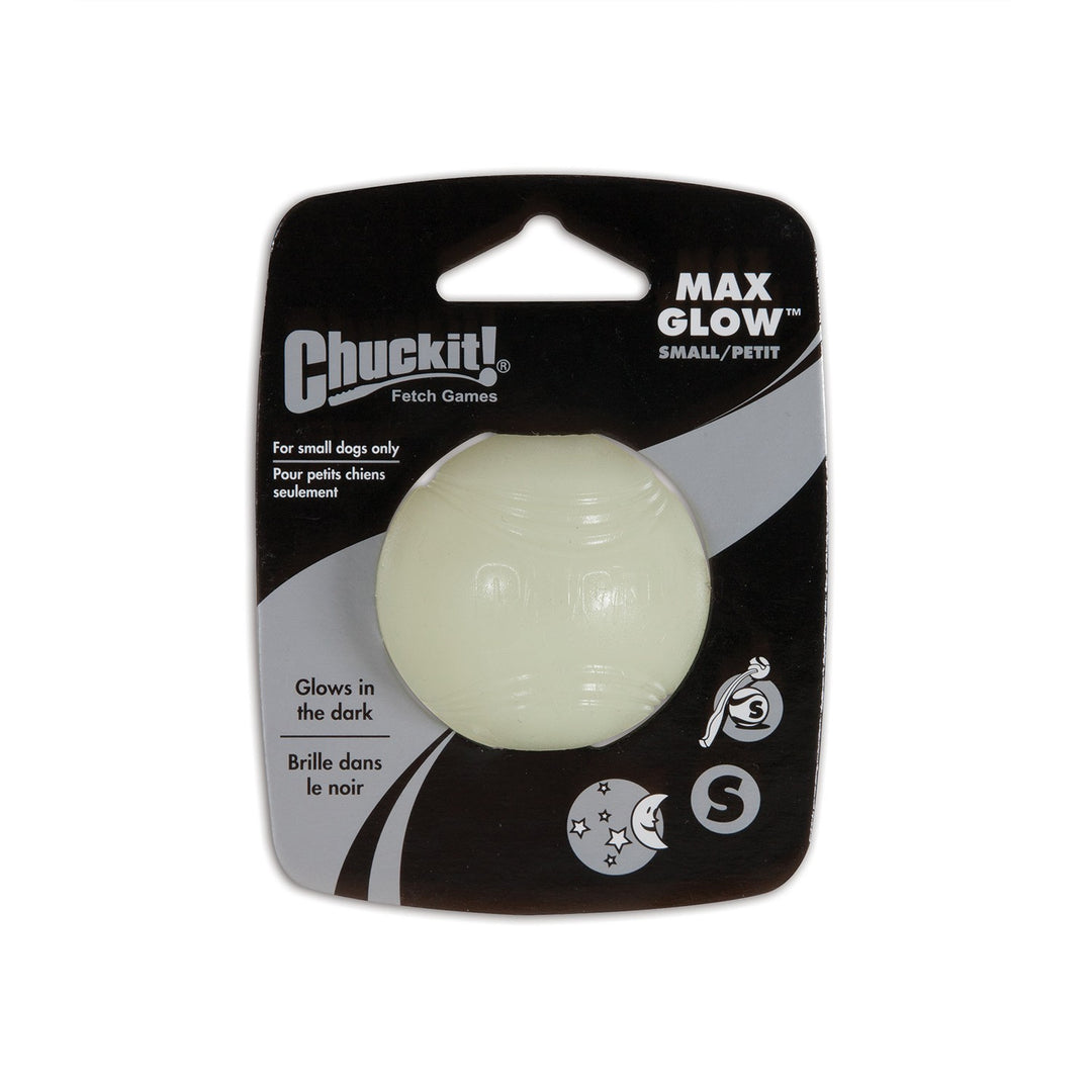 Chuckit! Max Glow Ball - Glow-in-the-Dark Dog Fetch Toy for Nighttime Fun