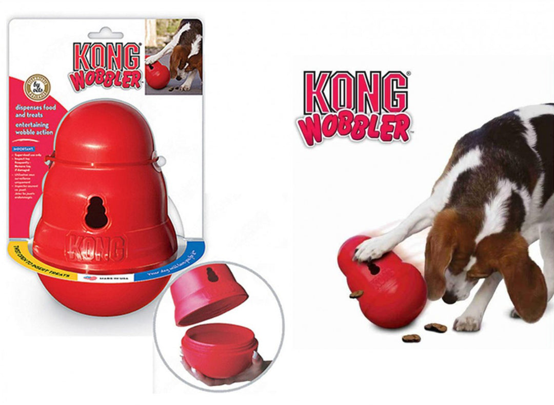 KONG Wobbler: Interactive Dog Toy for Mental Stimulation and Mealtime Fun