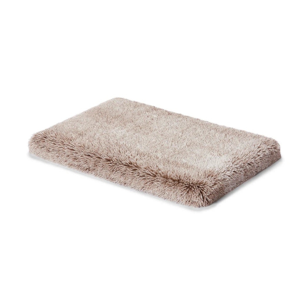 Image of Snooza Calming Ortho Bed – Mink with a luxurious long-pile shag cover.