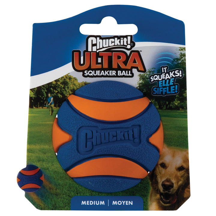 Chuck It Ultra Squeaker Ball - Small & Medium Sizes for Endless Doggy Delight!